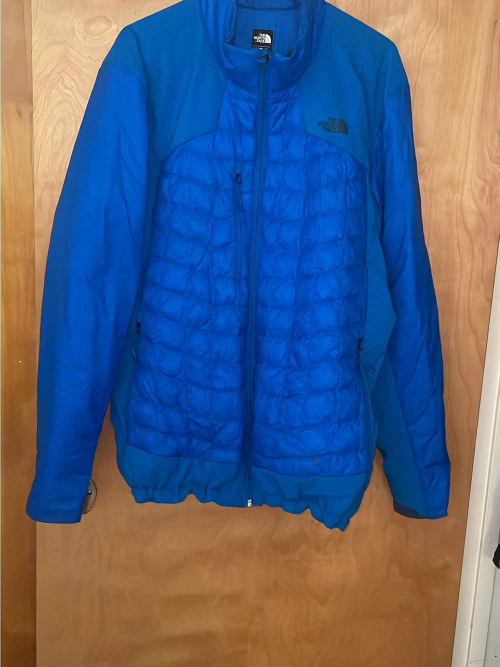 The North Face Royal Blue Hybrid Puffer Jacket